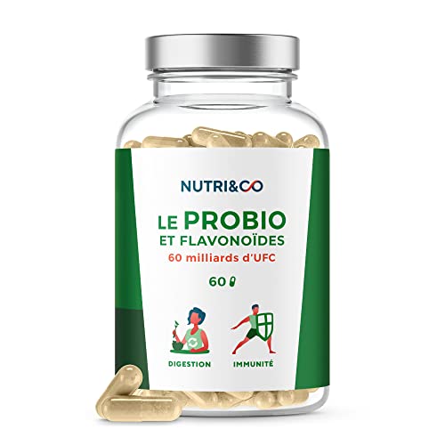 Probiotique Flore Intestinale | 60 Milliards d'UFC/jour | 9 Souches